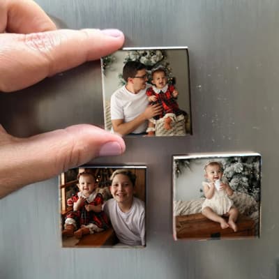 Mini Azulejo com Foto de Imã 4,5cm